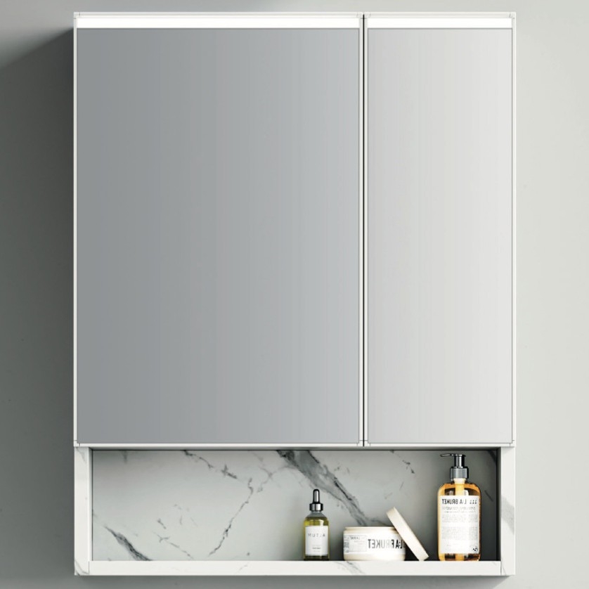 BRILAGI - LED zrkadlová kúpeľňová skrinka s podsvietením TRABIA DOUBLE 60x70 cm