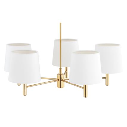 Brilagi - Luster MONTE na tyči 5xE27/60W/230V krémová/zlatá