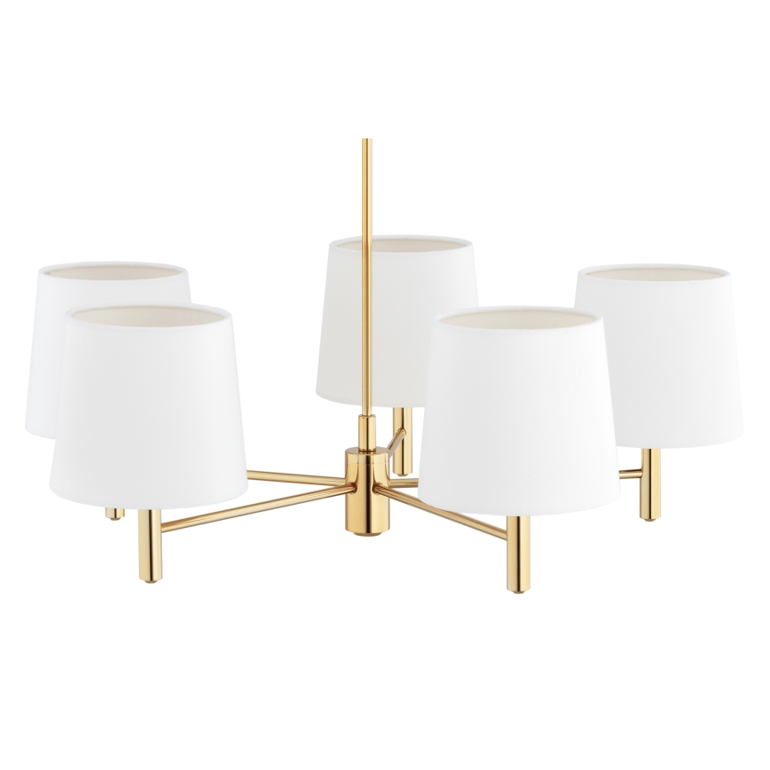 Brilagi - Luster MONTE na tyči 5xE27/60W/230V krémová/zlatá