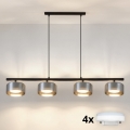 Brilagi - Luster na lane AURA LUX 4xGX53/30W/230V čierna/dymová