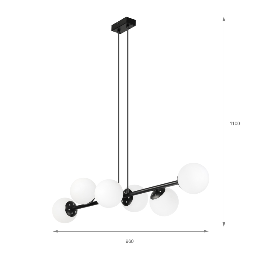 Brilagi - Luster na lane MALONY 6xE14/20W/230V čierna