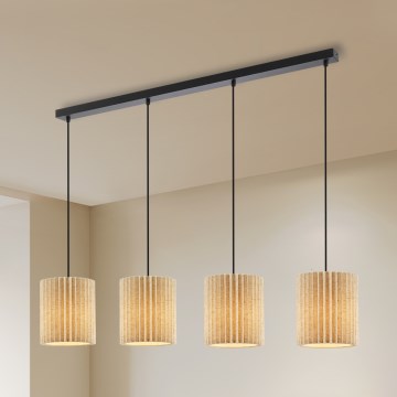 Brilagi - Luster na lane NORDIC WAVE 4xE27/15W/230V ľan/čierna
