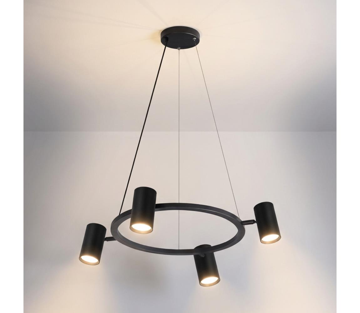 Brilagi - Luster na lane SELE 4xGU10/30W/230V čierna WO-SELEP-B01-BLK-OEM