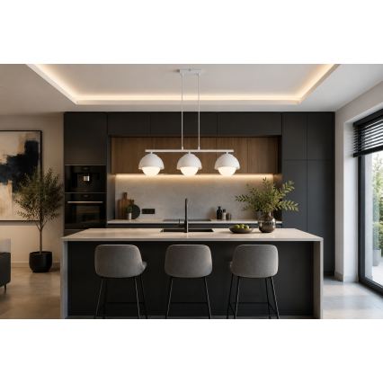 BRILAGI - Luster na lankách COSMO 3xE27/60W/230V biela/zlatá