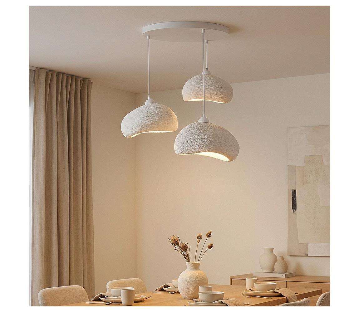 Brilagi - Luster na lankách WABI SABI 3xE27/40W/230V priemer 60 cm biela 422WBL1110