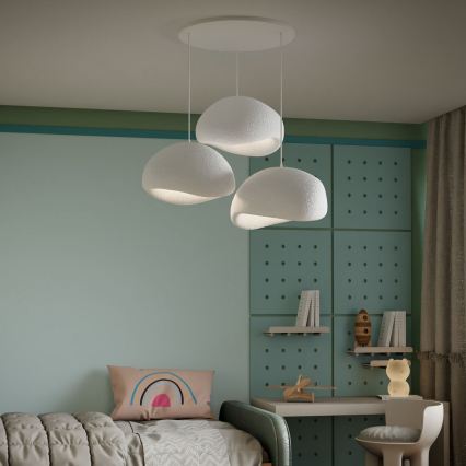 Brilagi - Luster na lankách WABI SABI 3xE27/40W/230V priemer 60 cm biela