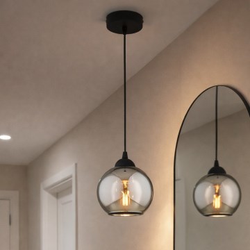 Brilagi - Luster na lanku 1xE27/60W/230V čierna/dymovošedá