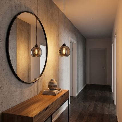 Brilagi - Luster na lanku 1xE27/60W/230V čierna/dymovošedá