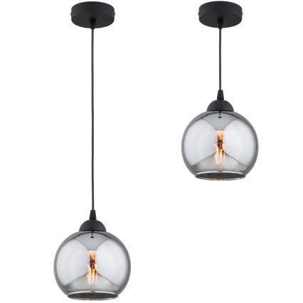Brilagi - Luster na lanku 1xE27/60W/230V čierna/dymovošedá