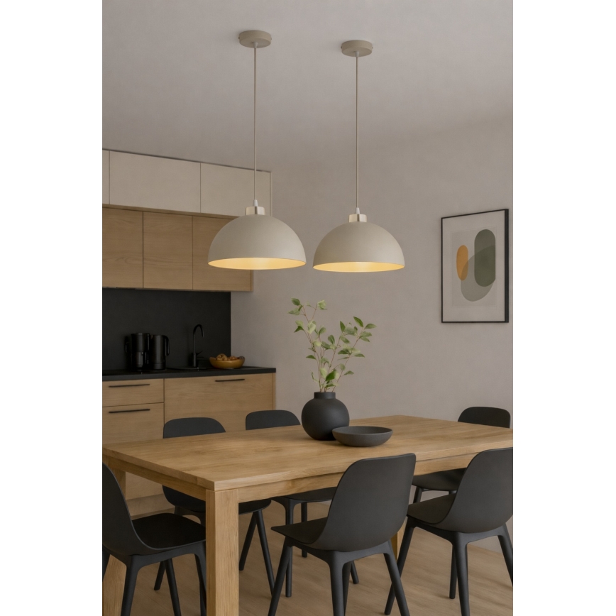 Brilagi - Luster na lanku 1xE27/60W/230V, priemer 30 cm, béžová/zlatá
