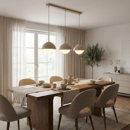 Brilagi - Luster na lanku 3xE27/60W/230V béžová/zlatá