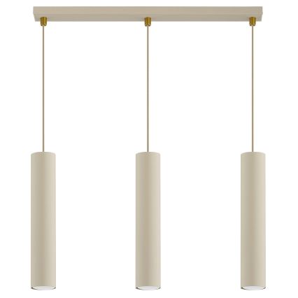 Brilagi - Luster na lanku 3xGU10/15W/230V béžová/zlatá