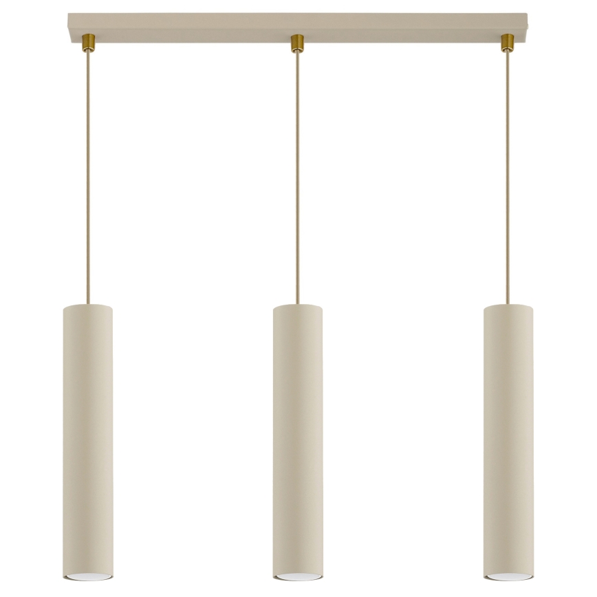 Brilagi - Luster na lanku 3xGU10/15W/230V béžová/zlatá