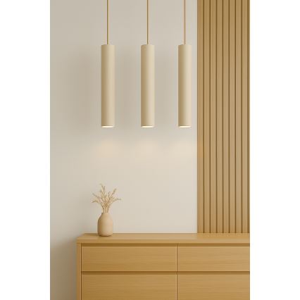 Brilagi - Luster na lanku 3xGU10/15W/230V béžová/zlatá