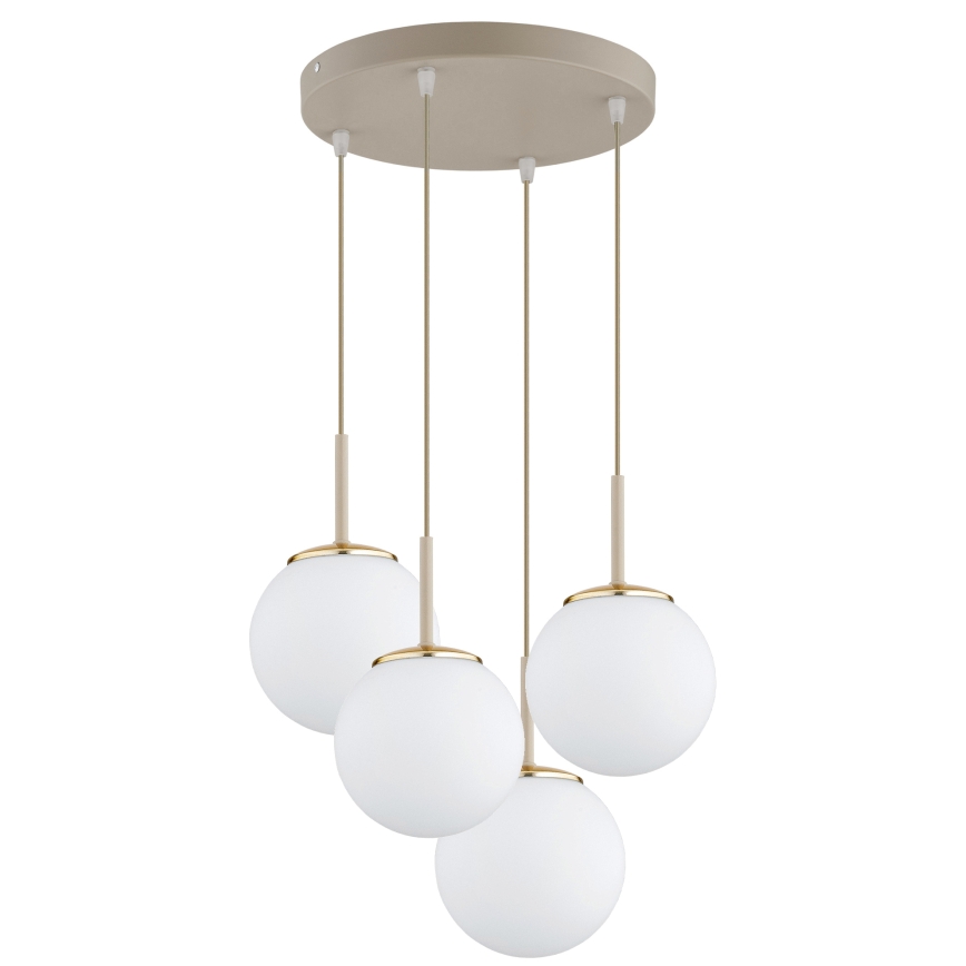 Brilagi - Luster na lanku 4xE27/60W/230V béžová/zlatá