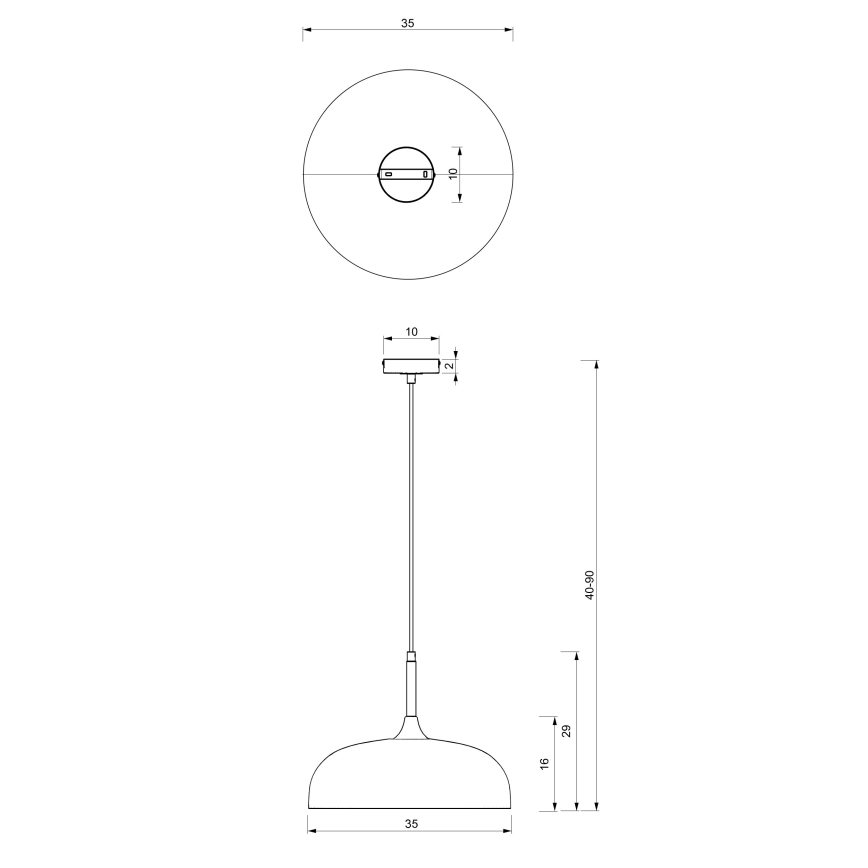 Brilagi - Luster na lanku ABRAHAM 1xE27/60W/230V pr. 35 cm béžová