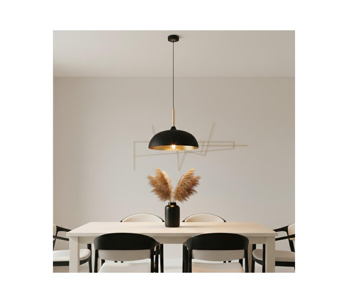 Brilagi - Luster na lanku ABRAHAM 1xE27/60W/230V pr. 35 cm čierna BG72387