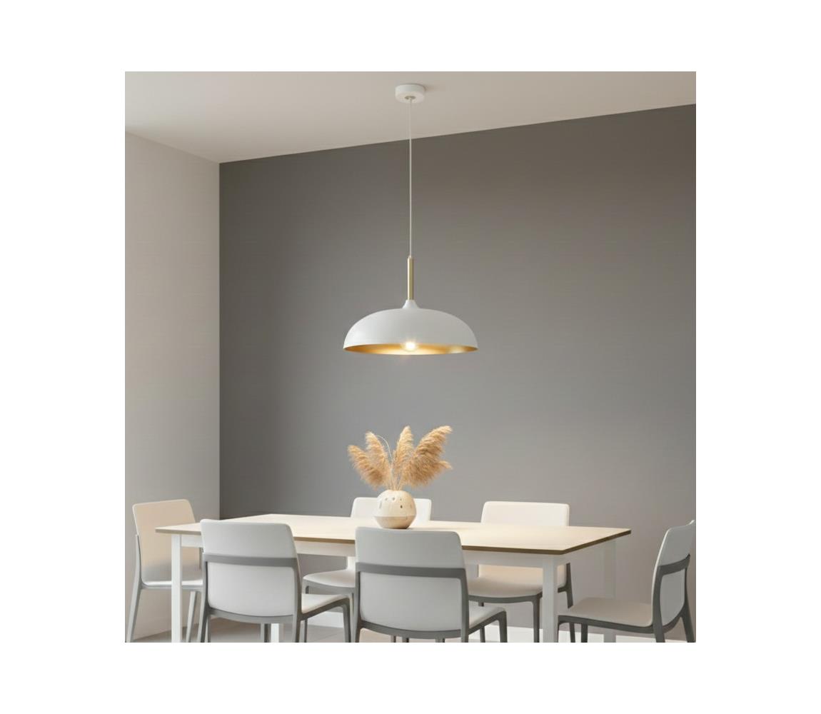 Brilagi - Luster na lanku ABRAHAM 1xE27/60W/230V pr. 45 cm biela BG72383