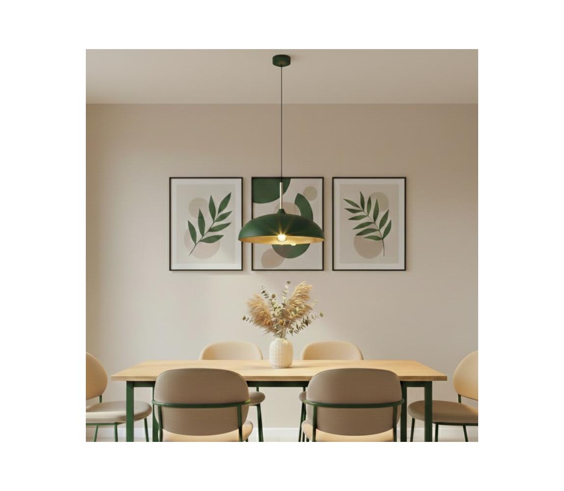Brilagi - Luster na lanku ABRAHAM 1xE27/60W/230V pr. 45 cm zelená BG72384