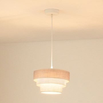 Brilagi - Luster na lanku ALASKA LUNETA 1xE27/15W/230V pr. 25 cm šedá/krémová