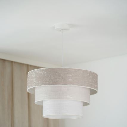 Brilagi - Luster na lanku ALASKA LUNETA 1xE27/15W/230V pr. 45 cm šedá/krémová