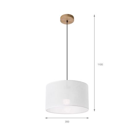 Brilagi - Luster na lanku ANTHONY 1xE27/60W/230V dub/biela