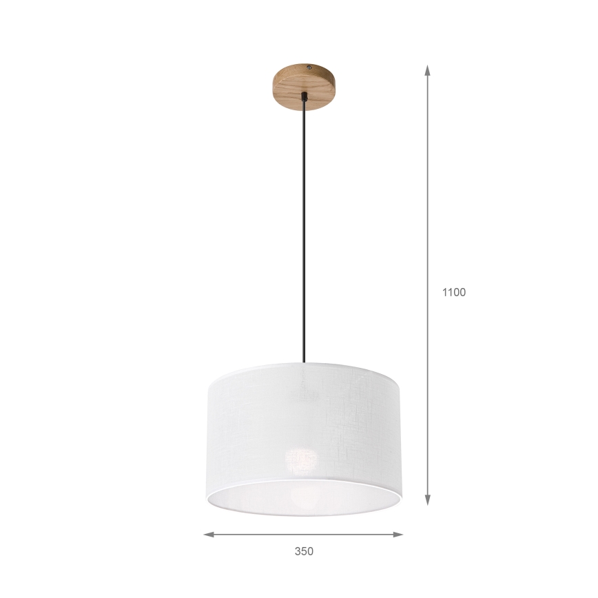 Brilagi - Luster na lanku ANTHONY 1xE27/60W/230V dub/biela