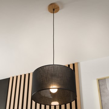 Brilagi - Luster na lanku ANTHONY 1xE27/60W/230V dub/čierna
