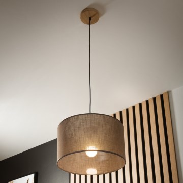 Brilagi - Luster na lanku ANTHONY 1xE27/60W/230V dub/hnedá