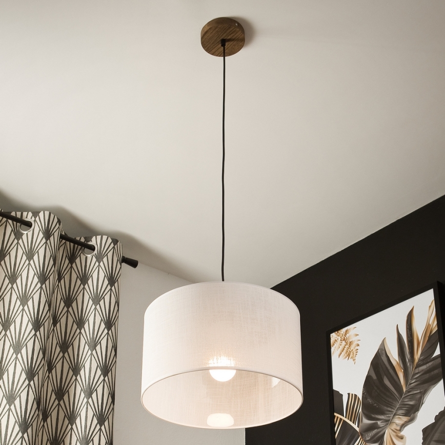 Brilagi - Luster na lanku ANTHONY 1xE27/60W/230V dub orech/biela