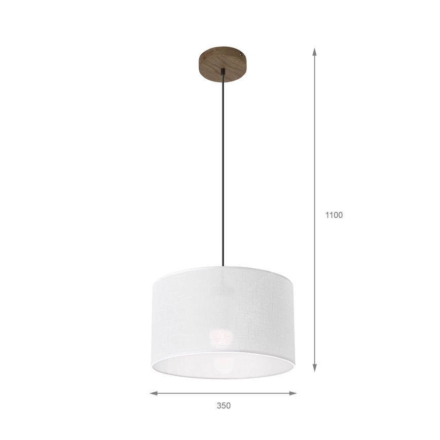 Brilagi - Luster na lanku ANTHONY 1xE27/60W/230V dub orech/biela