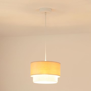 Brilagi - Luster na lanku ARIZONA BOHO 1xE27/15W/230V pr. 25 cm béžová/biela