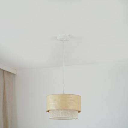 Brilagi - Luster na lanku ARIZONA BOHO 1xE27/15W/230V pr. 25 cm béžová/biela