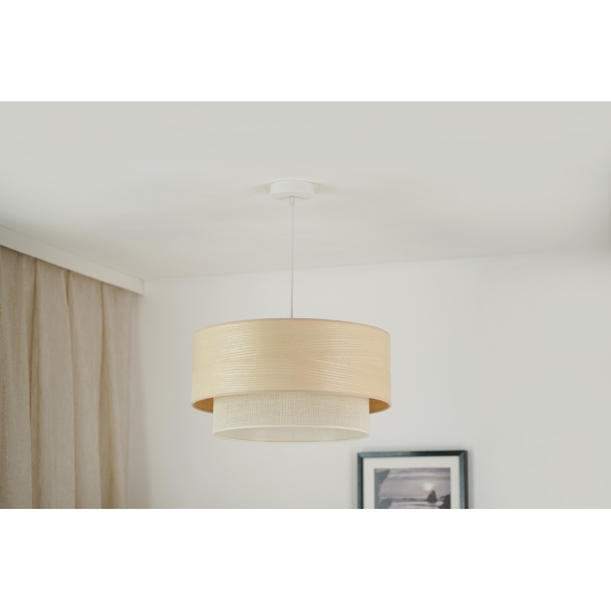Brilagi - Luster na lanku ARIZONA BOHO 1xE27/15W/230V pr. 45 cm béžová/biela