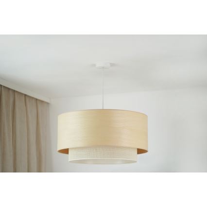 Brilagi - Luster na lanku ARIZONA BOHO 1xE27/15W/230V pr. 60 cm béžová/biela