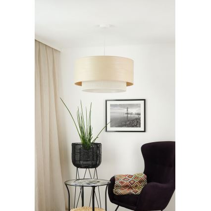 Brilagi - Luster na lanku ARIZONA BOHO 1xE27/15W/230V pr. 60 cm béžová/biela