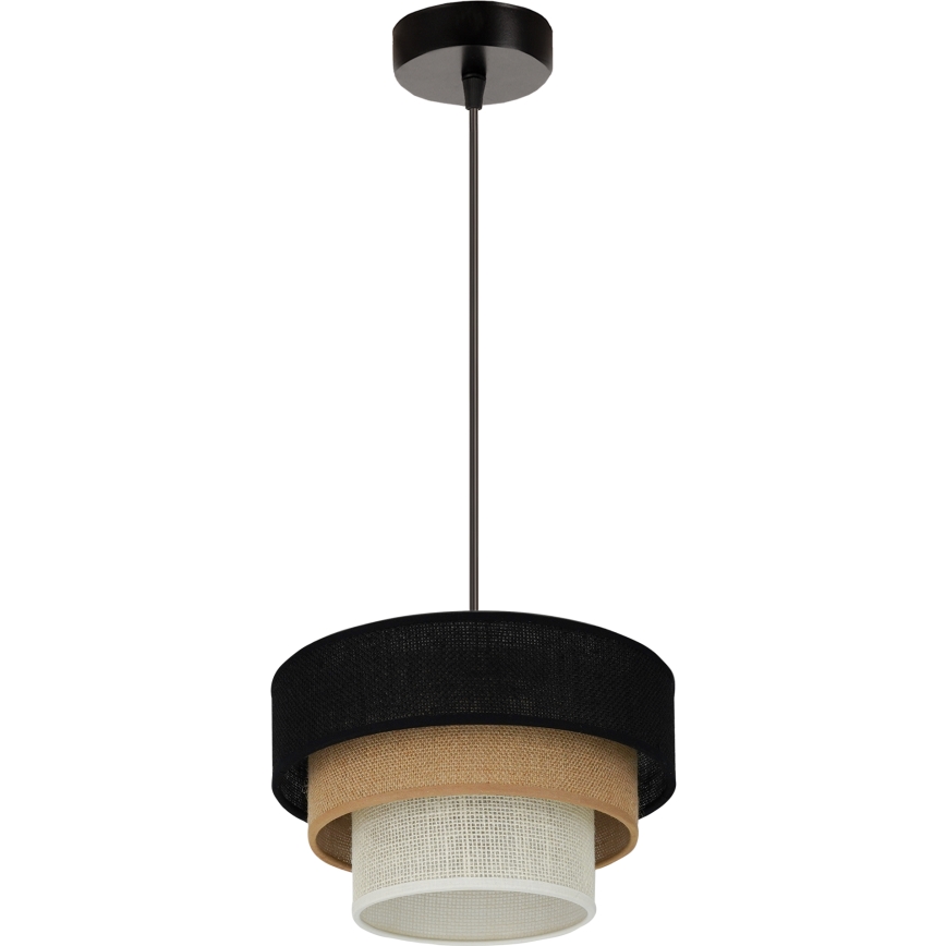 Brilagi - Luster na lanku ASPEN LUNETA 1xE27/15W/230V pr. 25 cm čierna/béžová/krémová