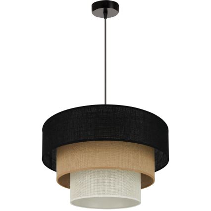 Brilagi - Luster na lanku ASPEN LUNETA 1xE27/15W/230V pr. 45 cm čierna/béžová/krémová