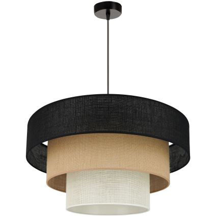 Brilagi - Luster na lanku ASPEN LUNETA 1xE27/15W/230V pr. 60 cm čierna/béžová/krémová
