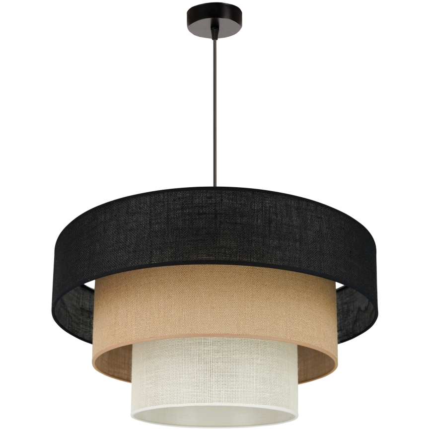 Brilagi - Luster na lanku ASPEN LUNETA 1xE27/15W/230V pr. 60 cm čierna/béžová/krémová