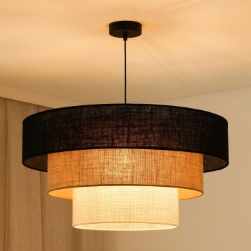 Brilagi - Luster na lanku ASPEN LUNETA 1xE27/15W/230V pr. 60 cm čierna/béžová/krémová