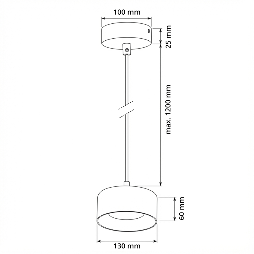 Brilagi - Luster na lanku AURA LUX 1xGX53/30W/230V čierna/zlatá