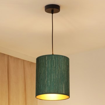 Brilagi - Luster na lanku BOSTON ROLLER 1xE27/15W/230V pr. 21 cm slama zelená/zlatá
