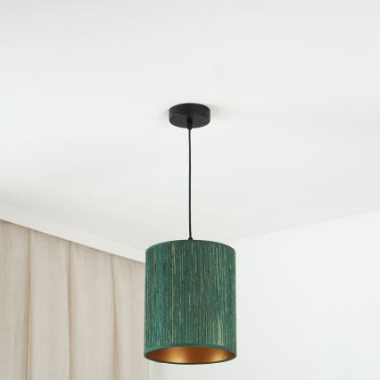 Brilagi - Luster na lanku BOSTON ROLLER 1xE27/15W/230V pr. 21 cm slama zelená/zlatá