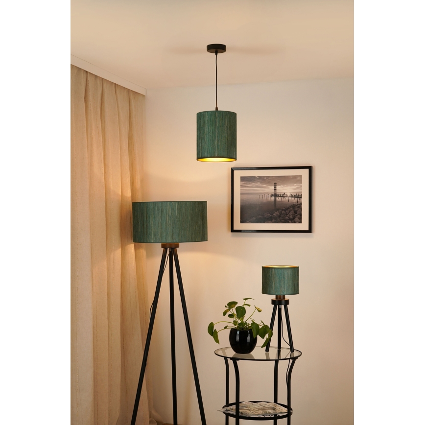 Brilagi - Luster na lanku BOSTON ROLLER 1xE27/15W/230V pr. 21 cm slama zelená/zlatá