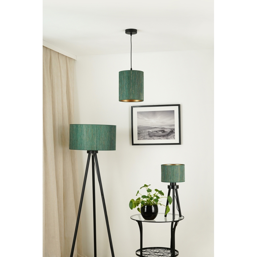 Brilagi - Luster na lanku BOSTON ROLLER 1xE27/15W/230V pr. 21 cm slama zelená/zlatá