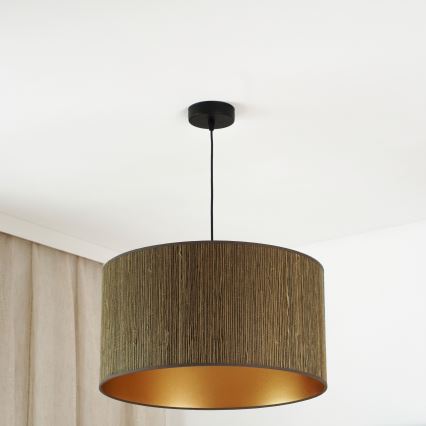 Brilagi - Luster na lanku BOSTON ROLLER 1xE27/15W/230V pr. 45 cm slama hnedá/zlatá