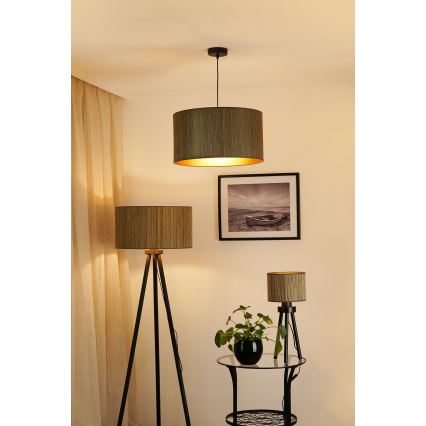 Brilagi - Luster na lanku BOSTON ROLLER 1xE27/15W/230V pr. 45 cm slama hnedá/zlatá