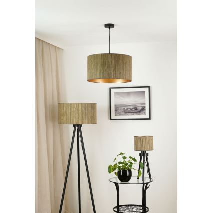 Brilagi - Luster na lanku BOSTON ROLLER 1xE27/15W/230V pr. 45 cm slama hnedá/zlatá