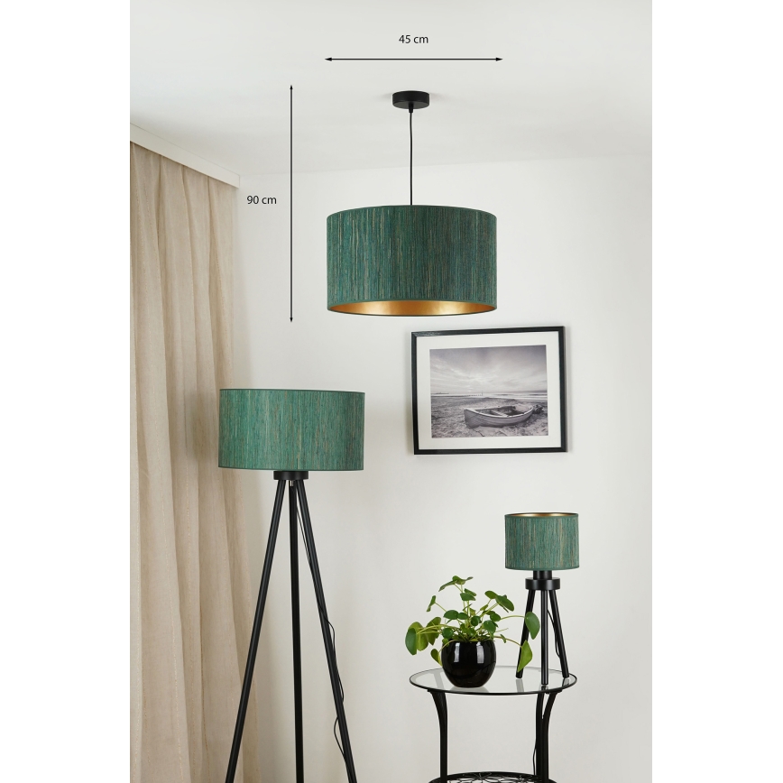Brilagi - Luster na lanku BOSTON ROLLER 1xE27/15W/230V pr. 45 cm slama zelená/zlatá